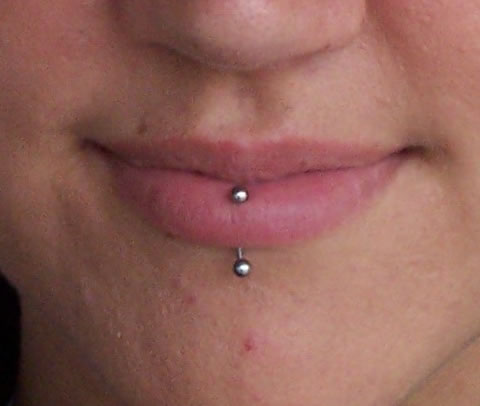 Liquid Courage Piercing Gallery: Vert Labret Piercing